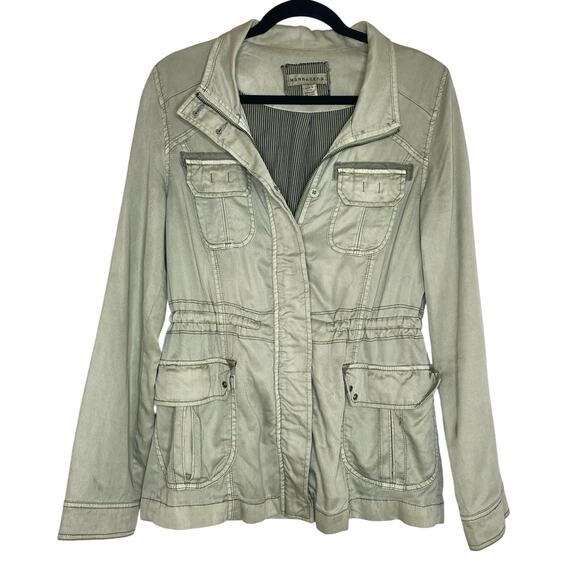 Marrakech Anthropologie Utility Jacket Geneva Military Green Medium - Picture 1 of 14